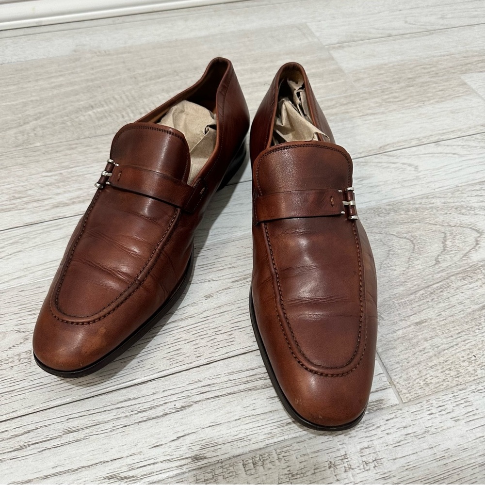 Magnanni Paseo Dress‎ Bit Brown Leather Loafers 11